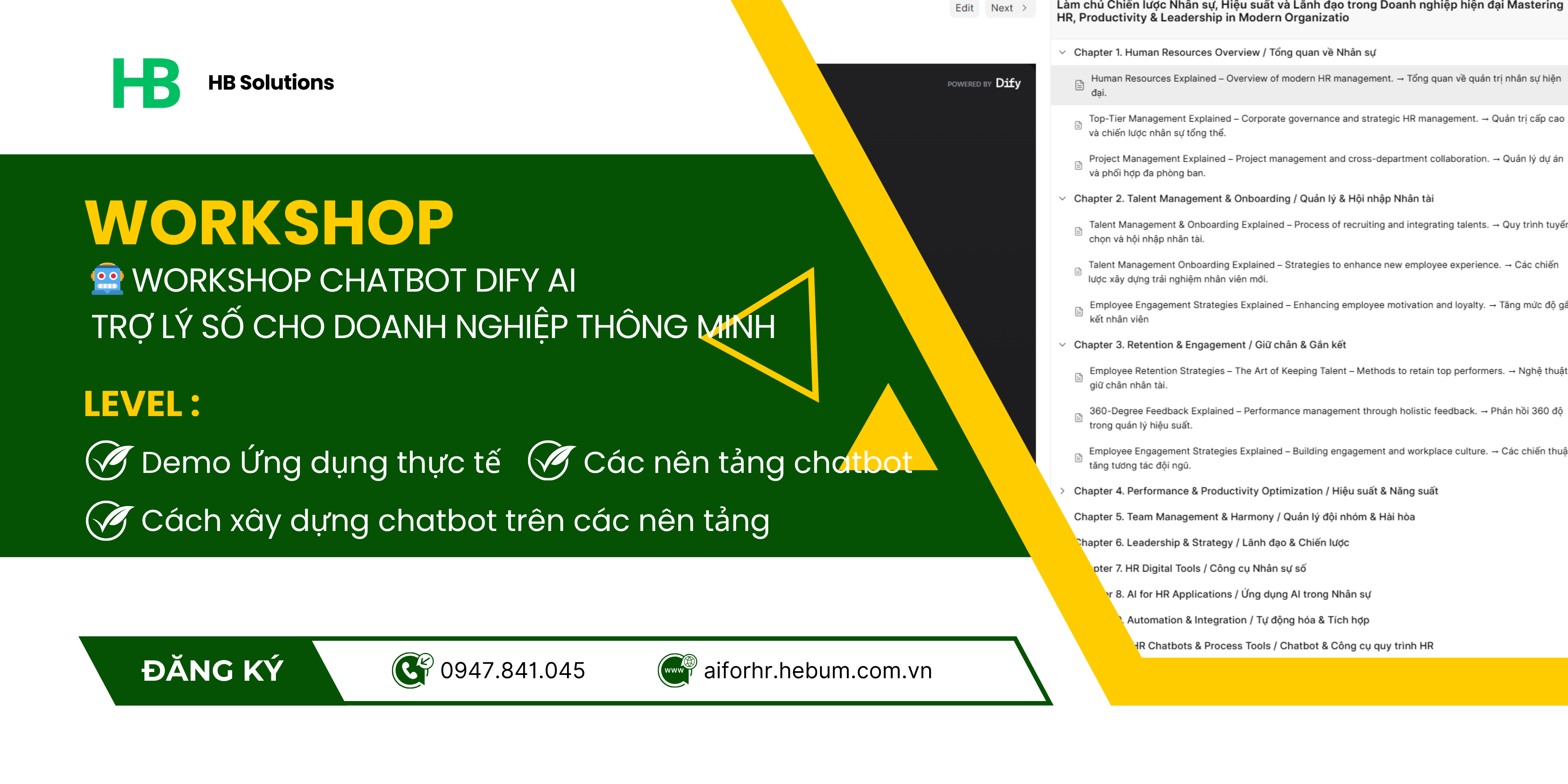 Workshop Chatbot Dify AI – HB Solutions